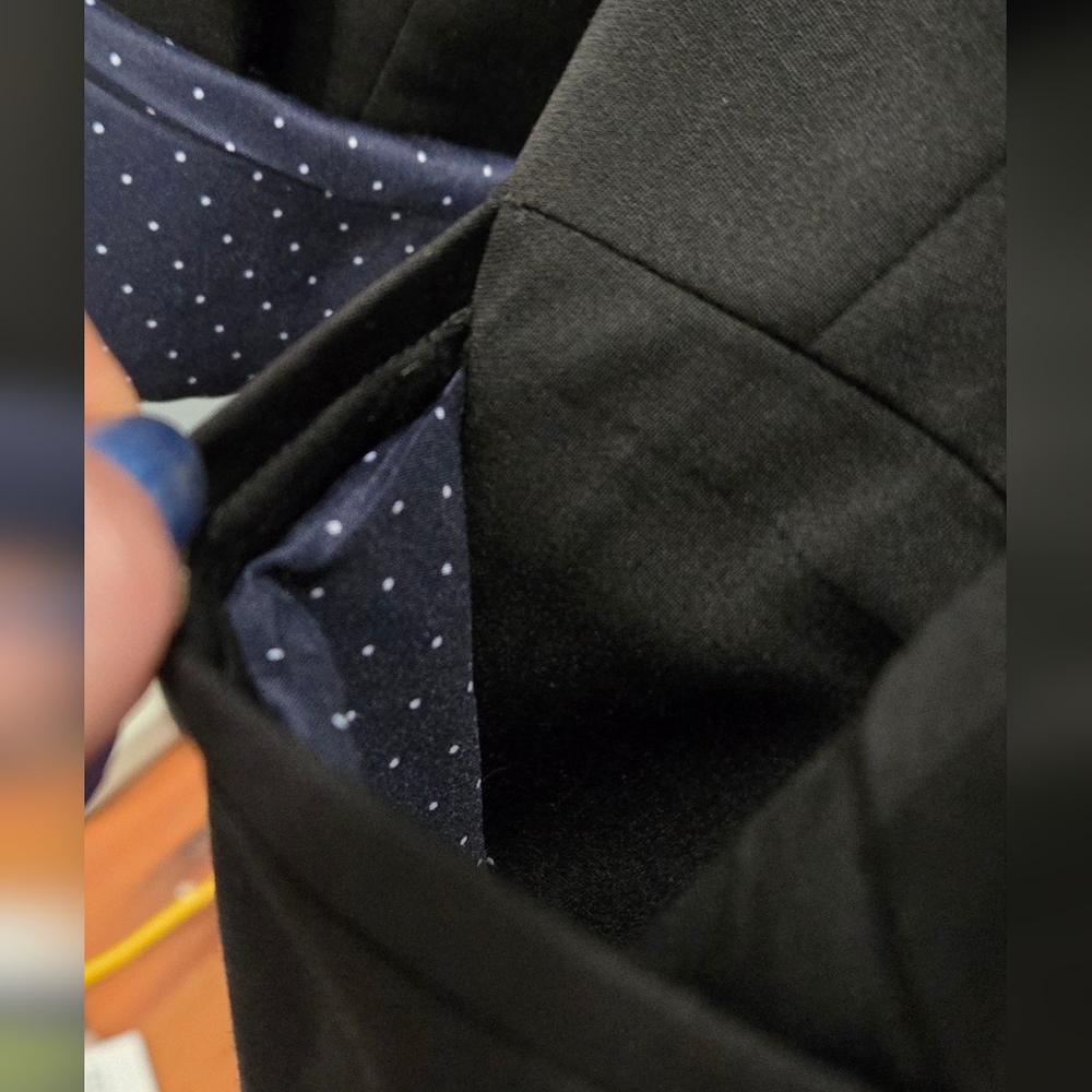 Talbots Black Jacket Single Button Wool-Blend Pep… - image 6